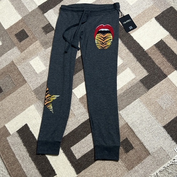NWT Lauren Moshi Kizzy Tiger Tongue Crop sweatpants XS - Picture 9 of 12